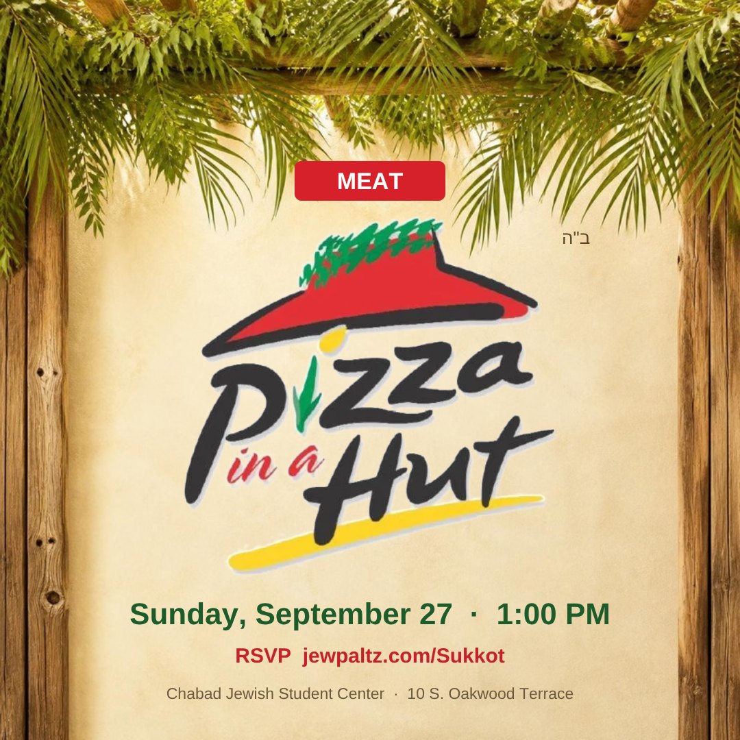 Meat Pizza in a Hut — Sunday, September 27 at 1:00pm